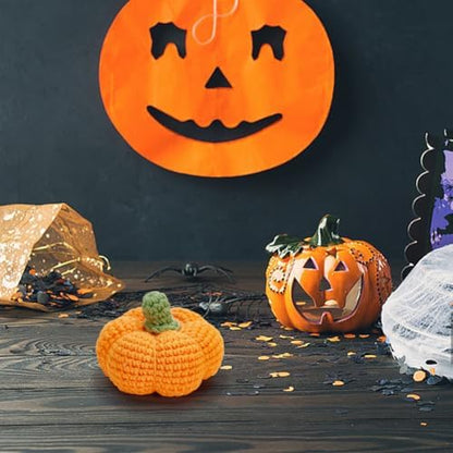 ACRNIGHEET Pumpkin Crochet Starter Kit Halloween Crochet Kit for Adults 6PCS DIY Crochet Kit for Beginners Crochet Knitting Supplies for Beginners with Step-by-Step Instruction and Video Tutorials - Image 4