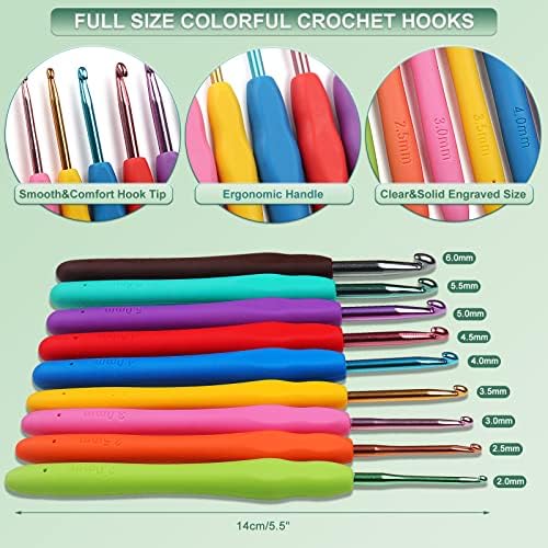 Aeelike Crochet Kits for Beginners with Yarn, Green - Image 4