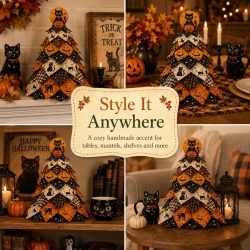 2026 New Christmas & Halloween DIY Quilted Fabric Tree Kit, 3D Layered Sewing Craft Set for Beginners, Christmas Tree Quilt Kit, Handmade Tabletop Holiday Decor, Gift for Craft Lover - Image 5