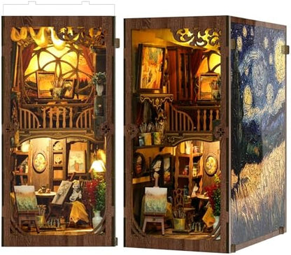 SUNNINO Book Nook Kit - DIY Miniature House Kit for Adults by SUNNINO
