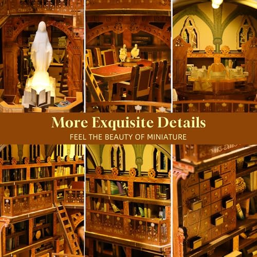 CCCDF Public Library Book Nook Kit, DIY Miniature House Kit for Adults - Image 4