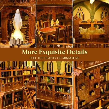 CCCDF Public Library Book Nook Kit, DIY Miniature House Kit for Adults - Image 4