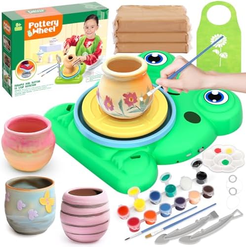 Aujazyble Pottery Wheel for Kids - Complete Pottery Painting Crafts Kit Toy by Aujazyble