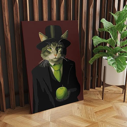 NiArt Paint by Numbers for Adults Beginners, DIY Paint by Numbers on Canvas for Kids, Oil Painting Kits for Gift Home Wall Decor, 10 Brushes and Acrylic Paint, 16x20 Inch, (Cat Godfather, Unframed) - Image 3