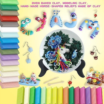 Cyajm 72 Colors Polymer Clay Strips Kit, DIY Jewelry & Home Decor - Image 4