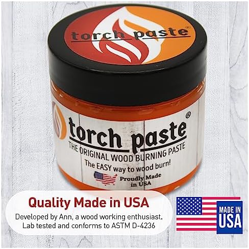 Torch Paste - The Original Wood Burning Paste | Made in USA Heat Activated Non-Toxic Paste for Crafting | Accurately & Easily Burn Designs on Wood, Canvas, Denim & More - Pack of 3 Jars + 3 Squeegees - Image 4