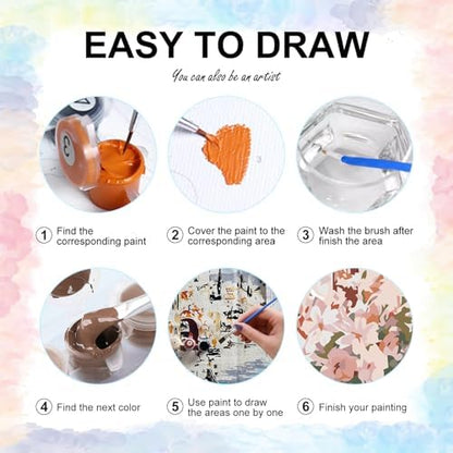 Yezavesu 6 Pack Jesus Paint by Numbers Kit for Adults Beginner 8x12 Inch - Image 5