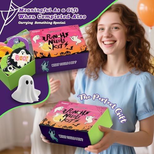 yuegool 6PCS Enchanted Oddities Punch Needle Coasters Kit – Easy DIY Embroidery Kit for Beginners, Adults & Kids | Includes Patterns, Tools, Yarns, Hoop, Instructions, Coaster Holder - Image 6