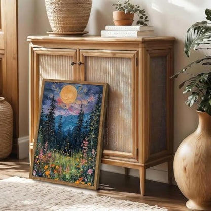 2 Pack Moon Paint by Numbers Kit for Adults Framed Canvas, Frameworkless - Image 5