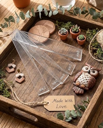 Clay Tools Set for Polymer & Air Dry Clay, Rolling Pin with Thickness Rings - Image 6