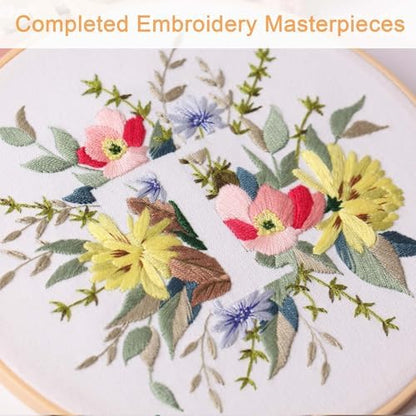 Harimau Letter Pattern T Embroidery Kit for Adult Beginners, Complete Starter Pack with 1 Hoop, Needles, Instruction Guide & Embroidery Stitch Video Tutorials - Image 6