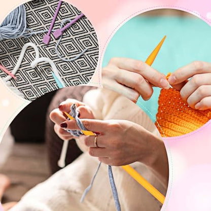 14 PCS Knitting Needles, 4 Mm-10 Mm Colorful Single Point Knitting Needle, Plastic Knitting Needles Set for Beginners Making Sweater, Scarf - Image 4