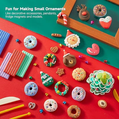 Shuttle Art Polymer Clay Kit, 57 Colors Oven Bake Clay for Kids with 19 Carving Tools and 10 Accessories, Non-Sticky, Non-Toxic, Ideal Gift for Kids - Image 5