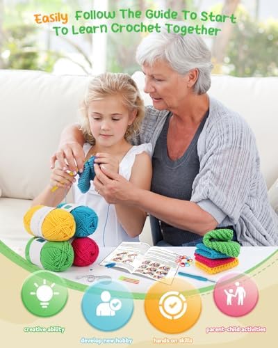Katech Crochet Kit for Beginners, Dishcloth Crochet Starter Kit for Adults - Image 4