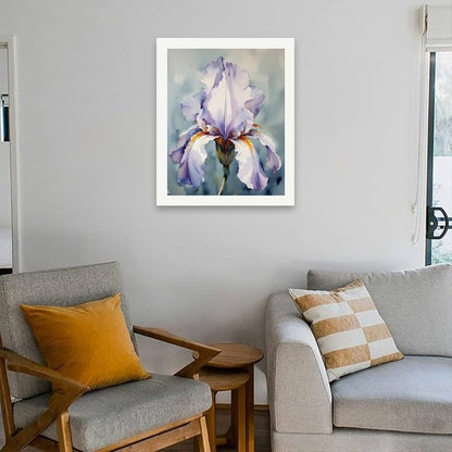 TAOPAOLAB Floral Paint by Numbers Kit for Adults - DIY Purple Iris Flower Painting on Canvas 16×20 Inches, Acrylic Paint Set, Suitable for Beginners, Art for Home Decoration or Gifts - Image 4