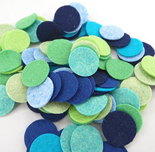 128 Wool Blend Felt 1 inch Circles - Mariner's Compass Colors - Made in USA - OTR Felt - Image 2