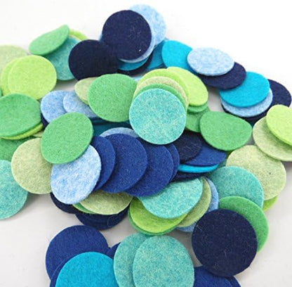 128 Wool Blend Felt 1 inch Circles - Mariner's Compass Colors - Made in USA - OTR Felt - Image 2
