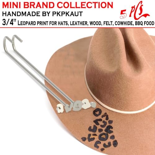 5Pcs Leopard Print Branding Irons for Wood, Leather Branding Stamp - Image 3