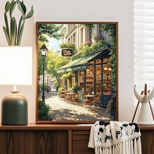 Yunruily 3 Pack Bookshop Adult Paint by Numbers - Paint by Number kit for Adults,Bookshop Paint by Number Adult for Gifts Home Wall Decor 12x16inch - Image 2