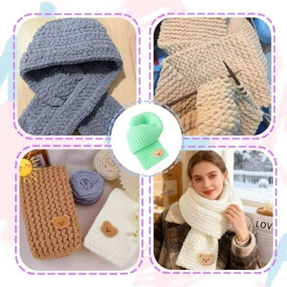 Yarniss Knitting Loom Kits，Knitting Scarf Kits with Green Yarn - Image 6