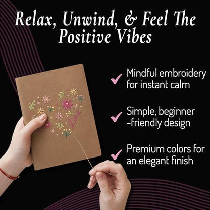 Unwynd Embroidery Kit Floral for Adults and Beginners, Cross stitch Crafts - Image 5