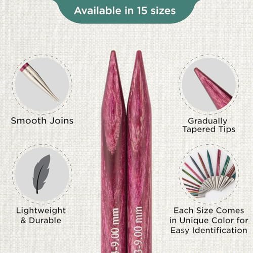 KnitPro Dreamz Interchangeable Circular Needles 4" (10cm) | US Size 13 (9mm) - Image 3