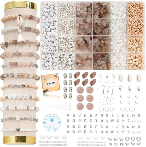 Xyliise Bracelet Making Kit Natürliche Perlen Set for Adults Beads for Bracelets Silver Jewelry Making Supplies DIY Jewelry Necklace Earrings (CZ006-Light Purple) by Unknown