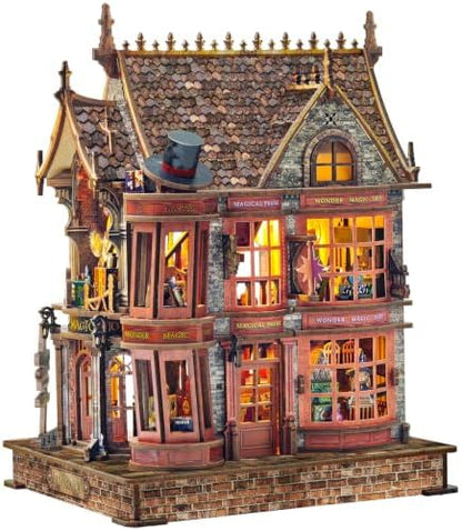 Book Nook Kit DIY Miniature House 3D Wooden Puzzle - Magic Wonder House by Homedecorexpert
