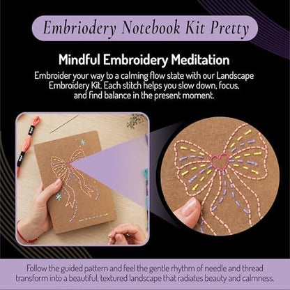 Unwynd Notebook Embroidery Kits Pretty for Adults, Beginners, Cross-Stitch - Image 6