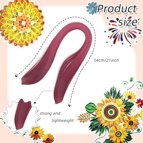 360Pcs 1/8" x 21" Quilling Paper Strips - Image 2
