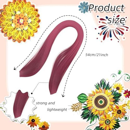 360Pcs 1/8" x 21" Quilling Paper Strips - Image 2