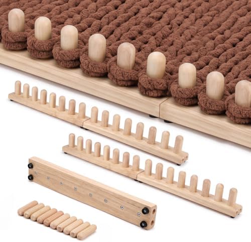 64 Inch Chunky Blanket Loom Adjustable Wooden Loom by Unknown