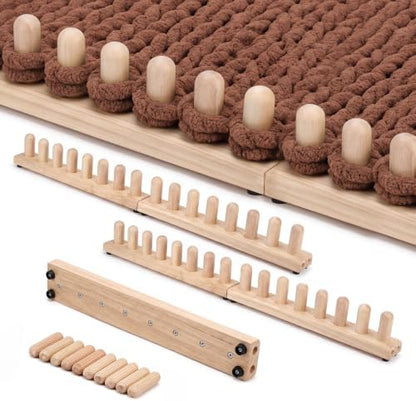 64 Inch Chunky Blanket Loom Adjustable Wooden Loom by Unknown