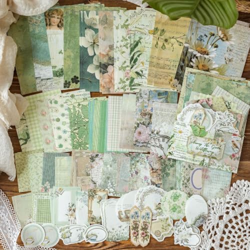 400Pcs Vintage Scrapbook Paper, 4-Theme Journaling Set - Image 5