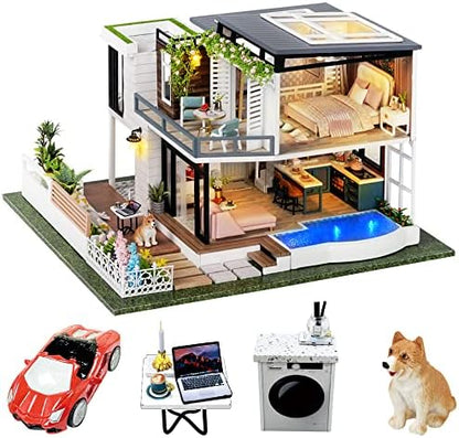 Spilay DIY Miniature House Kit for Adults, Miniature Dollhouse Kit by SpilayDIYDollhouseMiniature