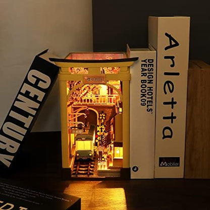 Roroom Book Nook Kit for Adults, Sakura Street Scene House Building Kit - Image 3