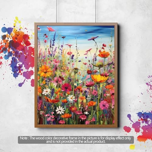 88iiAii Paint by Numbers Kit for Adults Beginner, Painting by Number Flowers with 3 Brushes and Acrylic Can Be Used As A Gift Or Wall Decoration, with Gift Box(16x20 Inch) - Image 2
