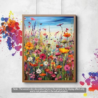 88iiAii Paint by Numbers Kit for Adults Beginner, Painting by Number Flowers with 3 Brushes and Acrylic Can Be Used As A Gift Or Wall Decoration, with Gift Box(16x20 Inch) - Image 2