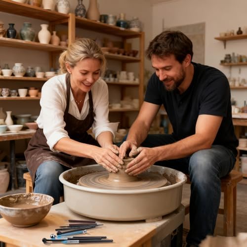 48PCS Pottery Tools Kit for Sculpting, Polymer Clay Tools Kit, Ceramics Modeling Tool, Clay Carving Tool with a Storage Bag, for DIY Handcraft Modeling, Trimming, Shaping, Carving, Dotting - Image 5