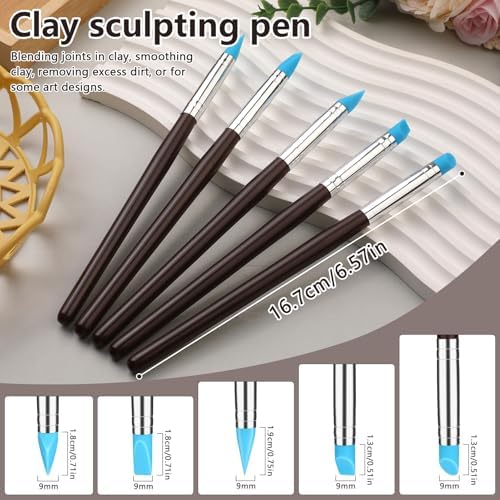 10 Pcs Silicone Clay Tools, Silicone Sculpting Tools, Polymer Clay Tools - Image 2