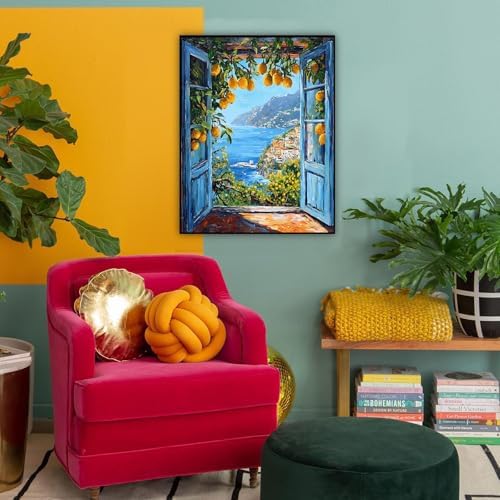 HITO Paint by Numbers Kit for Adults Seaside Scenery 16x20 Inch Frameless - Image 3