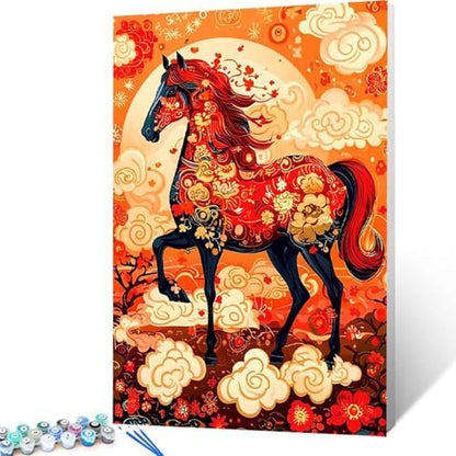 Paint by Numbers Kit for Adults Beginner, Horse Paint by Numbers Animal, DIY Easy Acrylic Watercolor Oil Painting Kit with Brushes, Arts and Crafts for Adult for Home Wall Decor, Gifts 16x20 in 1-49 - Image 4