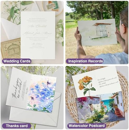 50 Pack Foldable Blank Watercolor Cards with Envelopes 4 x 6 Inch - Image 4