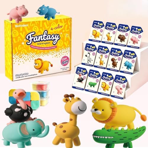 Both idea Air Dry Clay Kit Air Clay Kit Air Dry Clay Kits for Kids Air Clay Craft Clay Set Molding Foam Soft Air Dough Clay Craft for Classroom DIY Projects Brthday Gifts Party by Bothidea