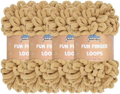 JubileeYarn Fun Finger Loops Yarn - Lark - 4 Skeins by BambooMN