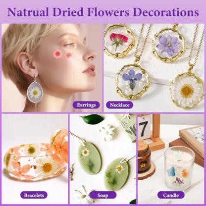 Dried Pressed Flowers for Resin,103pcs Real Nature Dried Flowers for Craft - Image 7