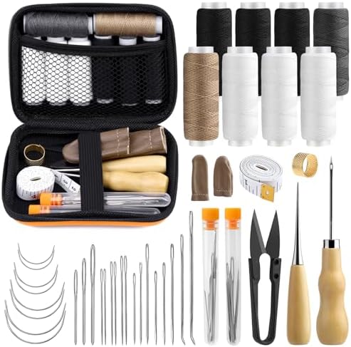 Sewing Kit for Adults, 38 Pcs Heavy Duty Sewing Kit with Upholstery Needles by MORFEN