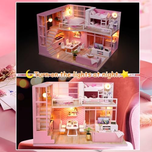 DIY Miniature Dollhouse Kit with Furniture Plus Dust Proof & Music Movement - Image 3