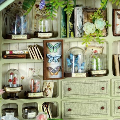 MAGQOO DIY Miniature Dollhouse Kit with Furniture Creative Room Mini Wooden Doll House Accessories DIY Doll House Room Box(Green Plant Studio) - Image 6