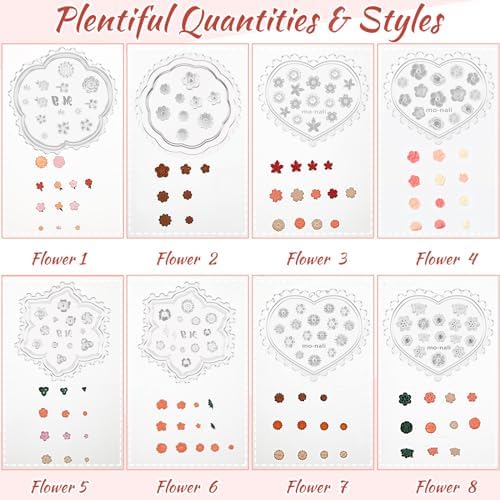 Zeyune 16 Pcs Summer Small Flower Polymer Clay Molds, Mini 3D Silicone Resin Casting Molds for Earring Making Jewelry DIY, Includes Alphabet, Flower, Heart and Bow Shapes(Daisy & Leaf) - Image 2